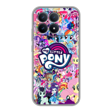 Силиконовый чехол на Poco F8 Pro с принтом My little pony Дружба чудо