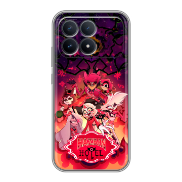 Силиконовый чехол на Poco F8 Pro с принтом Hazbin Hotel Отель Хазбин