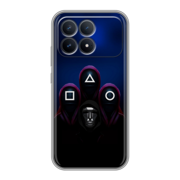Силиконовый чехол на Poco F8 Pro с принтом Игра Кальмара