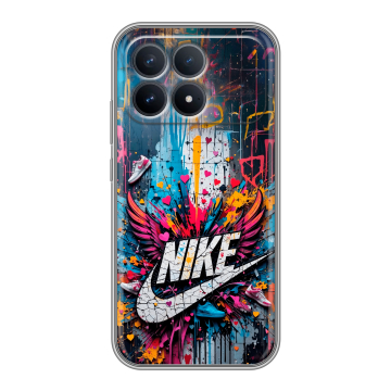 Силиконовый чехол на Poco F8 Pro с принтом Nike Найк