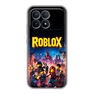 Силиконовый чехол на Poco F8 Pro с принтом Roblox Роблокс