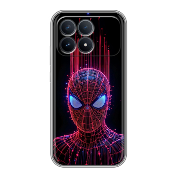 Силиконовый чехол на Poco F8 Pro с принтом Spiderman Человек паук