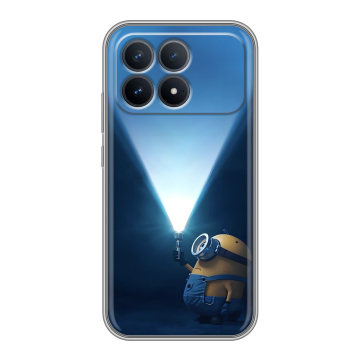 Силиконовый чехол на Poco F8 Pro с принтом Миньоны