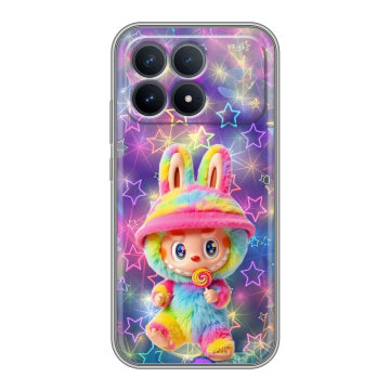 Силиконовый чехол на Poco F8 Pro с принтом Labubu Лабубу