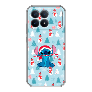 Силиконовый чехол на Poco F8 Pro с принтом Стич Новый год Силиконовый чехол на Poco F8 Pro с принтом Стич Новый год