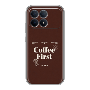 Силиконовый чехол на Poco F8 Pro с принтом женский