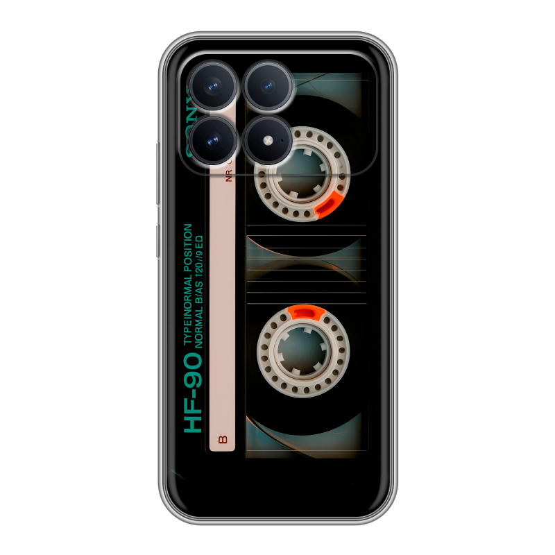 Силиконовый чехол на Poco F8 Pro с принтом Кассета Силиконовый чехол на Poco F8 Pro с принтом Кассета