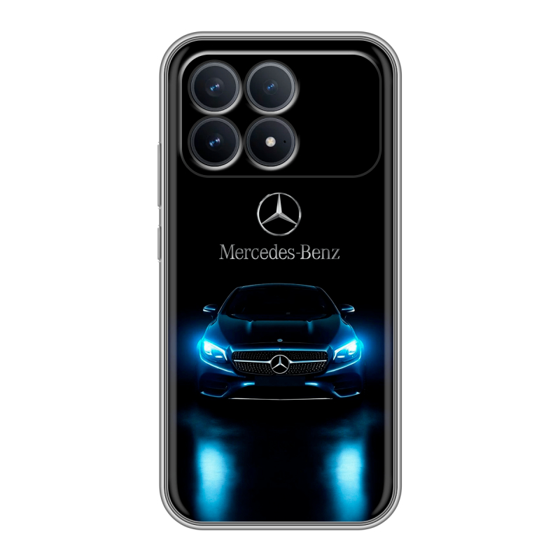Силиконовый чехол на Poco F8 Pro с принтом Mercedes Мерседес Силиконовый чехол на Poco F8 Pro с принтом Mercedes Мерседес