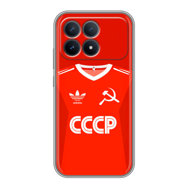 Силиконовый чехол на Poco F8 Pro с принтом Флаг Герб СССР Силиконовый чехол на Poco F8 Pro с принтом Флаг Герб СССР