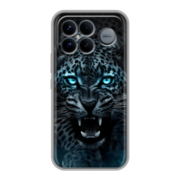 Силиконовый чехол на Poco F8 Ultra с принтом Темный леопард Силиконовый чехол на Poco F8 Ultra с принтом Темный леопард
