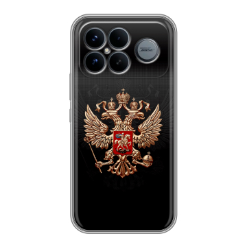 Силиконовый чехол на Poco F8 Ultra с принтом Герб России Силиконовый чехол на Poco F8 Ultra с принтом Герб России