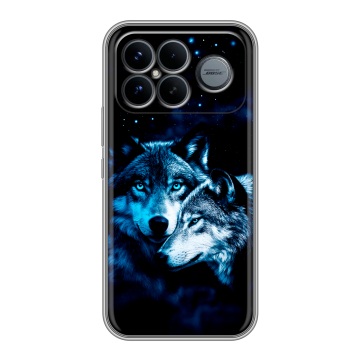 Силиконовый чехол на Poco F8 Ultra с принтом Волки Силиконовый чехол на Poco F8 Ultra с принтом Волки