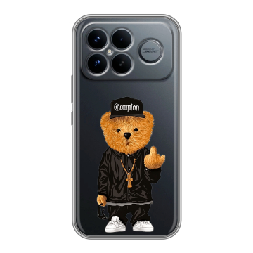 Силиконовый чехол на Poco F8 Ultra с принтом Мишка