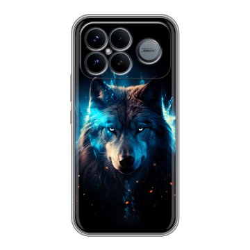 Силиконовый чехол на Poco F8 Ultra с принтом Волк ночной Силиконовый чехол на Poco F8 Ultra с принтом Волк ночной