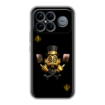 Силиконовый чехол на Poco F8 Ultra с принтом Золотой скрудж макдак Силиконовый чехол на Poco F8 Ultra с принтом Золотой скрудж макдак