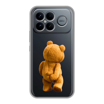 Силиконовый чехол на Poco F8 Ultra с принтом Медведь Силиконовый чехол на Poco F8 Ultra с принтом Медведь