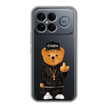 Силиконовый чехол на Poco F8 Ultra с принтом Плюшевый медведь Силиконовый чехол на Poco F8 Ultra с принтом Плюшевый медведь