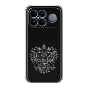 Силиконовый чехол на Poco F8 Ultra с принтом Герб России Силиконовый чехол на Poco F8 Ultra с принтом Герб России