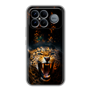 Силиконовый чехол на Poco F8 Ultra с принтом Леопард Силиконовый чехол на Poco F8 Ultra с принтом Леопард