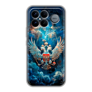 Силиконовый чехол на Poco F8 Ultra с принтом Герб флаг России Силиконовый чехол на Poco F8 Ultra с принтом Герб флаг России