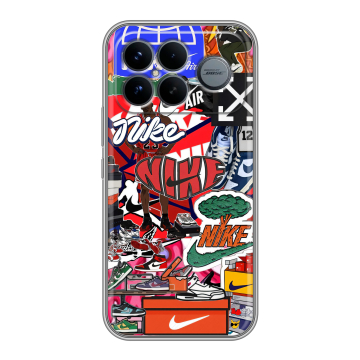 Силиконовый чехол на Poco F8 Ultra с принтом Найк Nike яркий