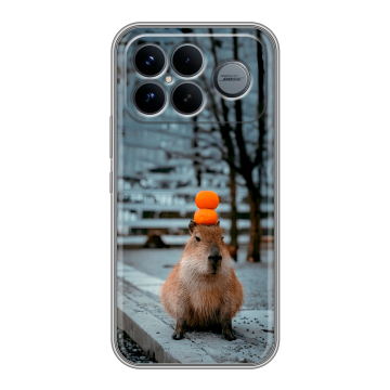 Силиконовый чехол на Poco F8 Ultra с принтом капибара