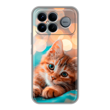 Силиконовый чехол на Poco F8 Ultra с принтом котик