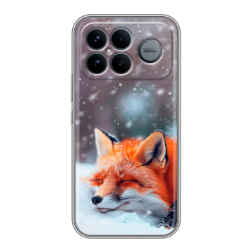 Силиконовый чехол на Poco F8 Ultra с принтом лиса
