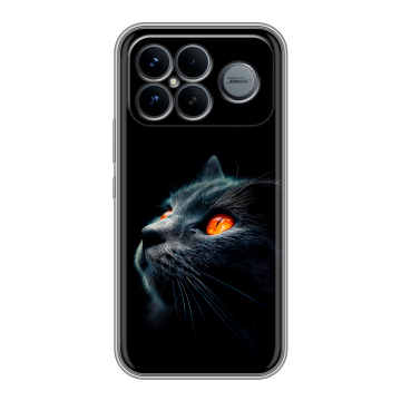 Силиконовый чехол на Poco F8 Ultra с принтом милый котик