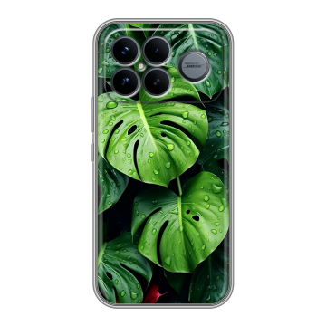 Силиконовый чехол на Poco F8 Ultra с принтом Листья