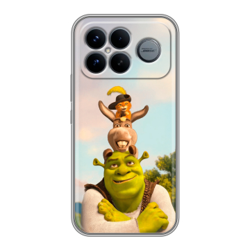 Силиконовый чехол на Poco F8 Ultra с принтом Шрек Shrek