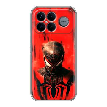 Силиконовый чехол на Poco F8 Ultra с принтом человек паук spiderman