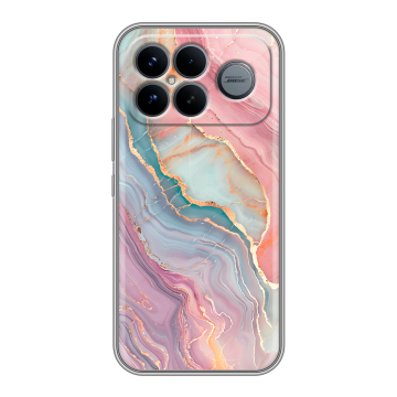 Силиконовый чехол на Poco F8 Ultra с принтом розовый мрамор Силиконовый чехол на Poco F8 Ultra с принтом розовый мрамор