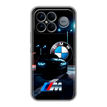 Силиконовый чехол на Poco F8 Ultra с принтом БМВ BMW Силиконовый чехол на Poco F8 Ultra с принтом БМВ BMW