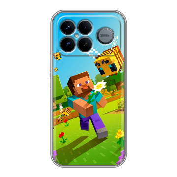 Силиконовый чехол на Poco F8 Ultra с принтом Майнкрафт Minecraft
