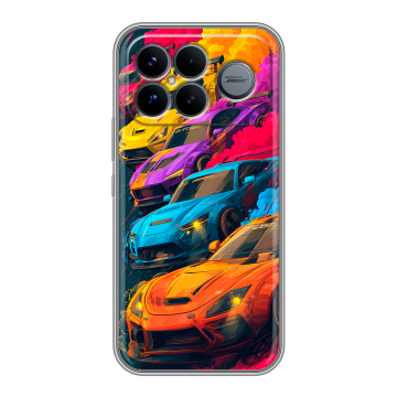 Силиконовый чехол на Poco F8 Ultra с принтом Тачки