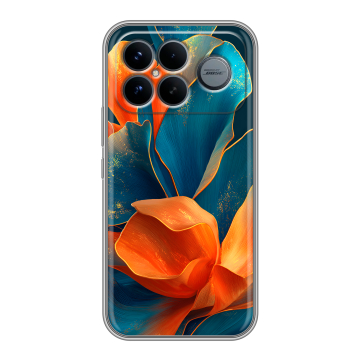 Силиконовый чехол на Poco F8 Ultra с принтом Цветы