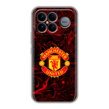 Силиконовый чехол на Poco F8 Ultra с принтом Manchester United