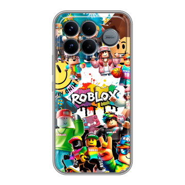 Силиконовый чехол на Poco F8 Ultra с принтом Roblox Роблокс