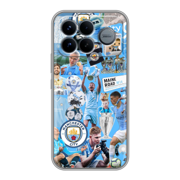 Силиконовый чехол на Poco F8 Ultra с принтом Man City Манчестер Сити