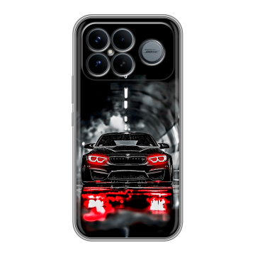 Силиконовый чехол на Poco F8 Ultra с принтом BMW БМВ