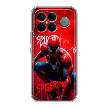 Силиконовый чехол на Poco F8 Ultra с принтом Spiderman Человек паук