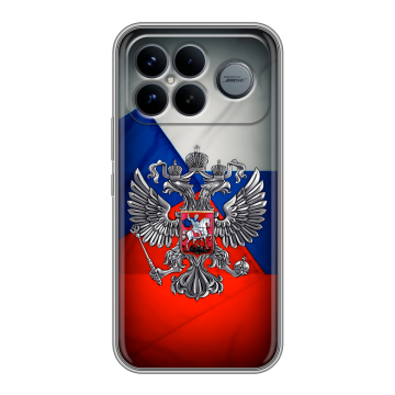 Силиконовый чехол на Poco F8 Ultra с принтом Флаг России