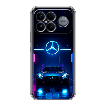 Силиконовый чехол на Poco F8 Ultra с принтом Mercedes Мерседес
