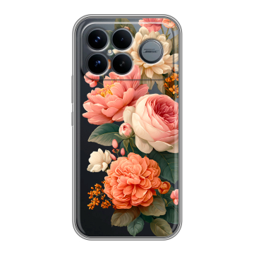Силиконовый чехол на Poco F8 Ultra с принтом цветы