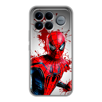 Силиконовый чехол на Poco F8 Ultra с принтом Spiderman Человек паук Силиконовый чехол на Poco F8 Ultra с принтом Spiderman Человек паук
