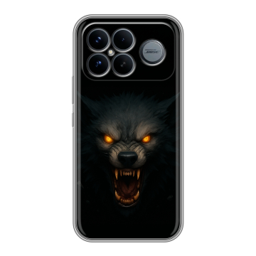 Силиконовый чехол на Poco F8 Ultra с принтом Волк Силиконовый чехол на Poco F8 Ultra с принтом Волк