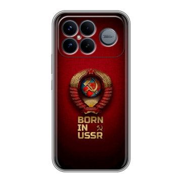 Силиконовый чехол на Poco F8 Ultra с принтом Флаг Герб СССР Силиконовый чехол на Poco F8 Ultra с принтом Флаг Герб СССР