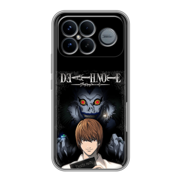Силиконовый чехол на Poco F8 Ultra с принтом Death note Тетрадь смерти Силиконовый чехол на Poco F8 Ultra с принтом Death note Тетрадь смерти