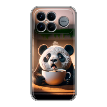 Силиконовый чехол на Poco F8 Ultra с принтом смешная панда Силиконовый чехол на Poco F8 Ultra с принтом смешная панда